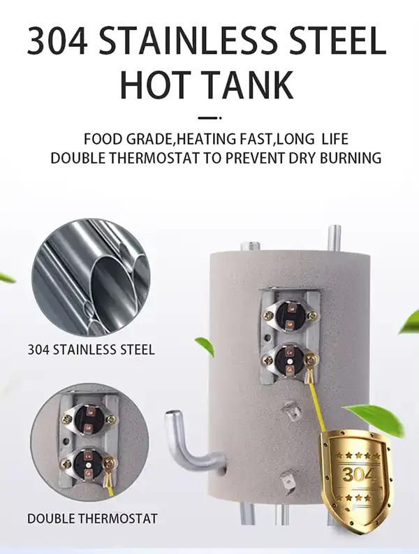 304 stainless steel hot water tank